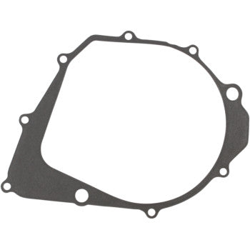 The Yamaha Magneto Cover Gasket by Cometic is a thin, flexible AFM gasket with multiple bolt holes, designed for sealing mechanical parts like magneto or stator covers.
