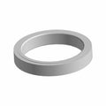 Gray circular exhaust seal gasket with a flat, slightly beveled edge design.