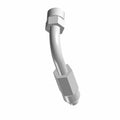 Curved silver metal Tubeline AC hose fitting with hexagonal connectors on both ends.