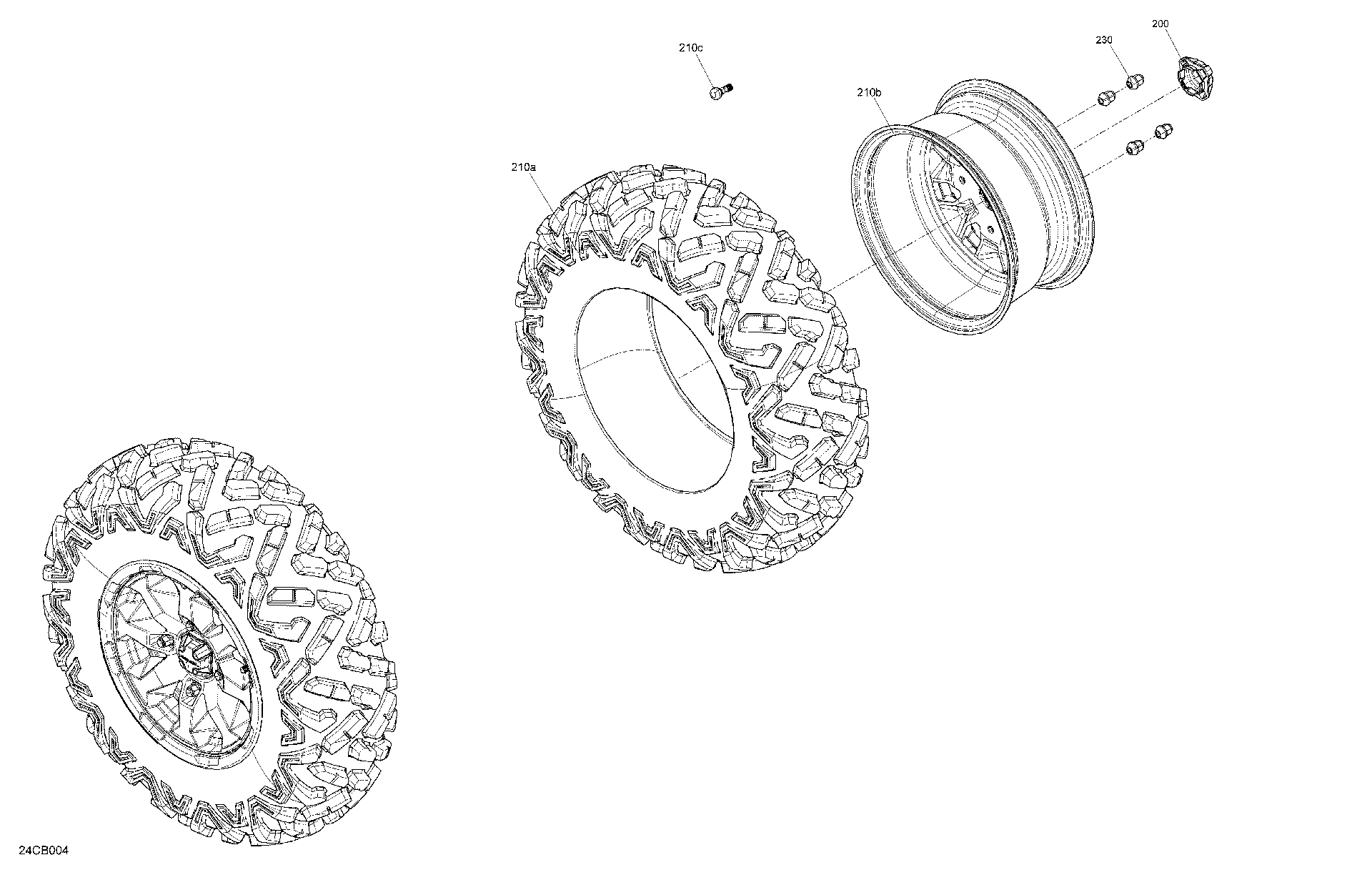 An Image of a Genuine Can-Am Parts Schematic Diagram showing the schematic - DRIVE - FRONT WHEELS