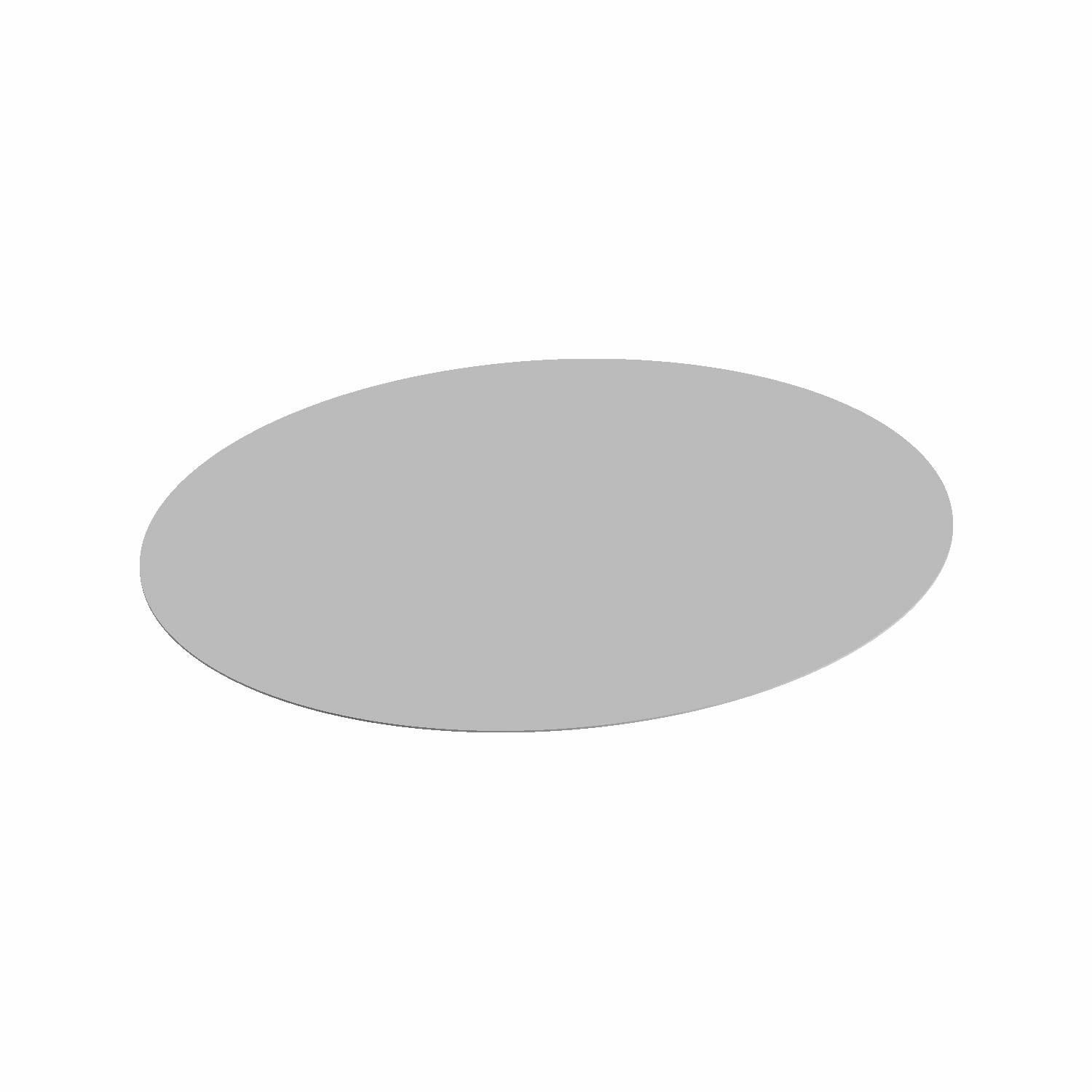 Solid gray oval decal with smooth edges and matte finish.