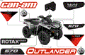 BODY - FEATURE DECALS - 2018 CAN AM OUTLANDER 4X4 X MR 570 EFI - CAN AM RED