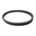 Black ribbed rubber drive belt for Polaris UTV and ATV models with reinforced inner teeth.