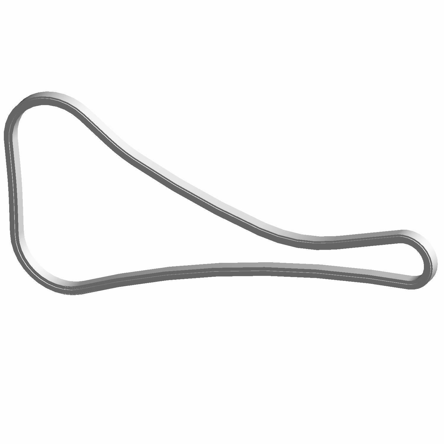 Metal camshaft timing chain with a looped, elongated shape for Polaris vehicles.
