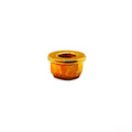 Gold-colored lock hex flange nut with nylon insert, designed for secure fastening.