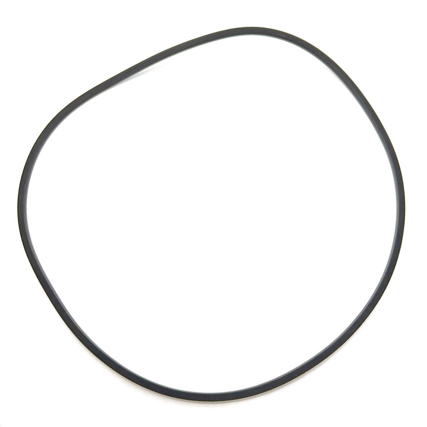 Black circular rubber seal ring with a slightly irregular shape for repair kit use.