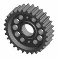 A 3D-rendered image of the Drive Pulley, 29T W/O Flange by Polaris, featuring evenly spaced teeth and circular center holes, resembling an OEM part. Shown at an angle on a white background.