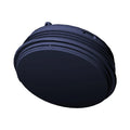 Black round motorcycle speedometer fairing with ribbed edges and smooth center panel.