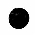 Black round motorcycle programmed display unit with smooth surface and subtle indentations.
