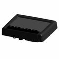 7-inch rectangular black touchscreen display with five button icons along the bottom edge.