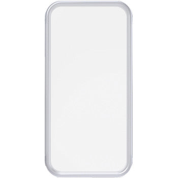 The All Weather Device Weather Cover iPhone 16 Pro by Sp Connect is a clear, rectangular case with rounded corners, shown empty against a white background, featuring a minimalist design and enhanced shock resistance for optimal protection.