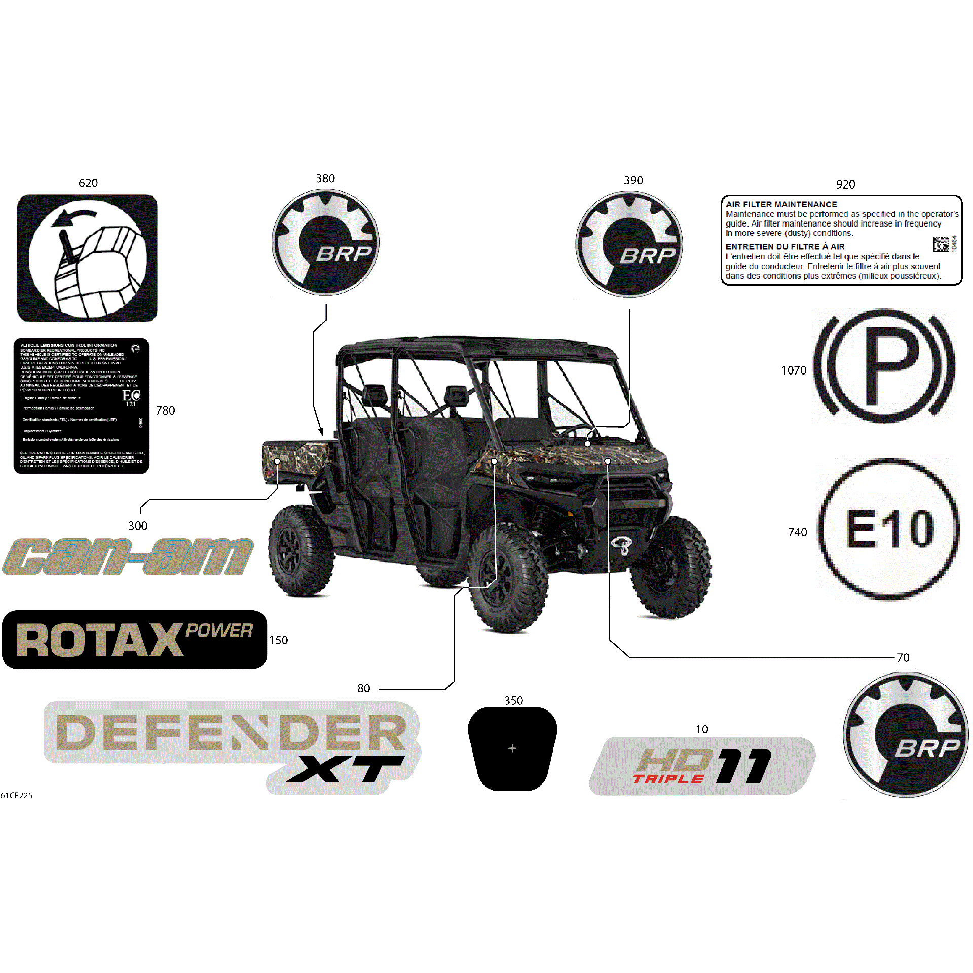 An Image of a Genuine Can-Am Parts Schematic Diagram showing the schematic - BODY - DECALS