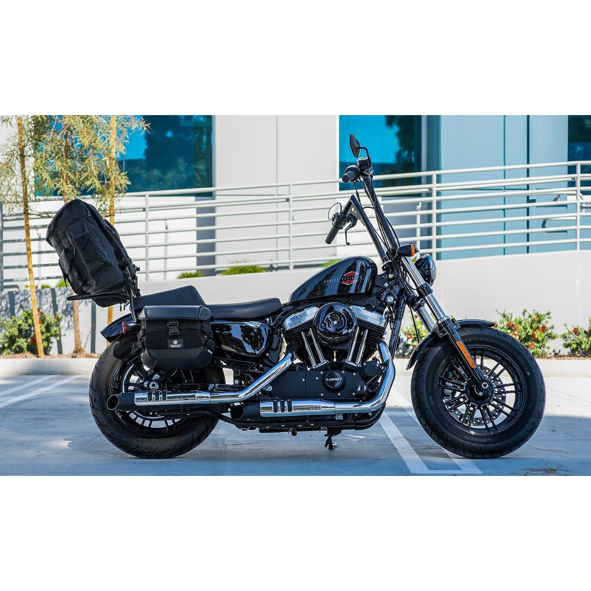 32L - Trident Large Indian Motorcycle Sissy Bar Backpack by Viking