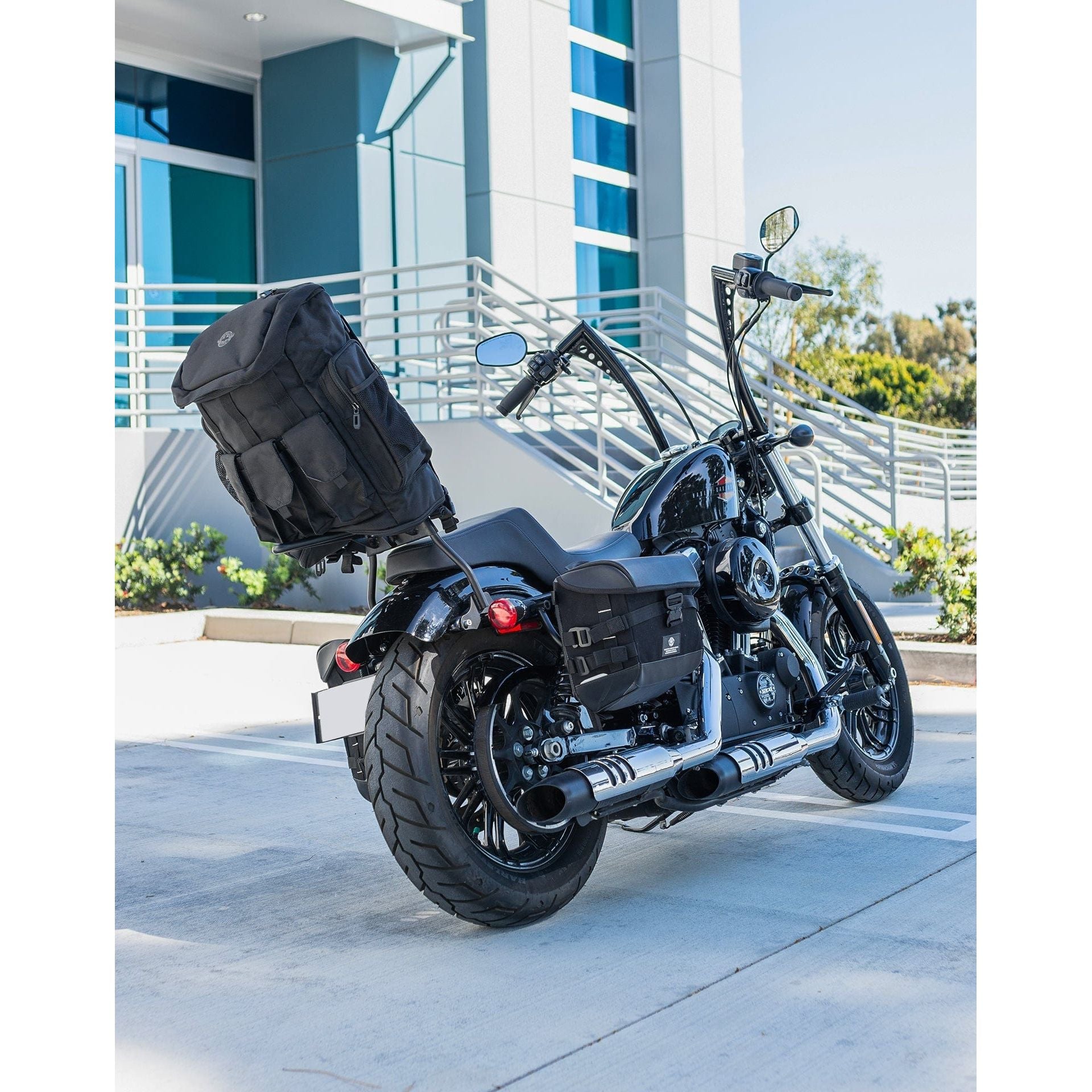32L - Trident Large Indian Motorcycle Sissy Bar Backpack by Viking