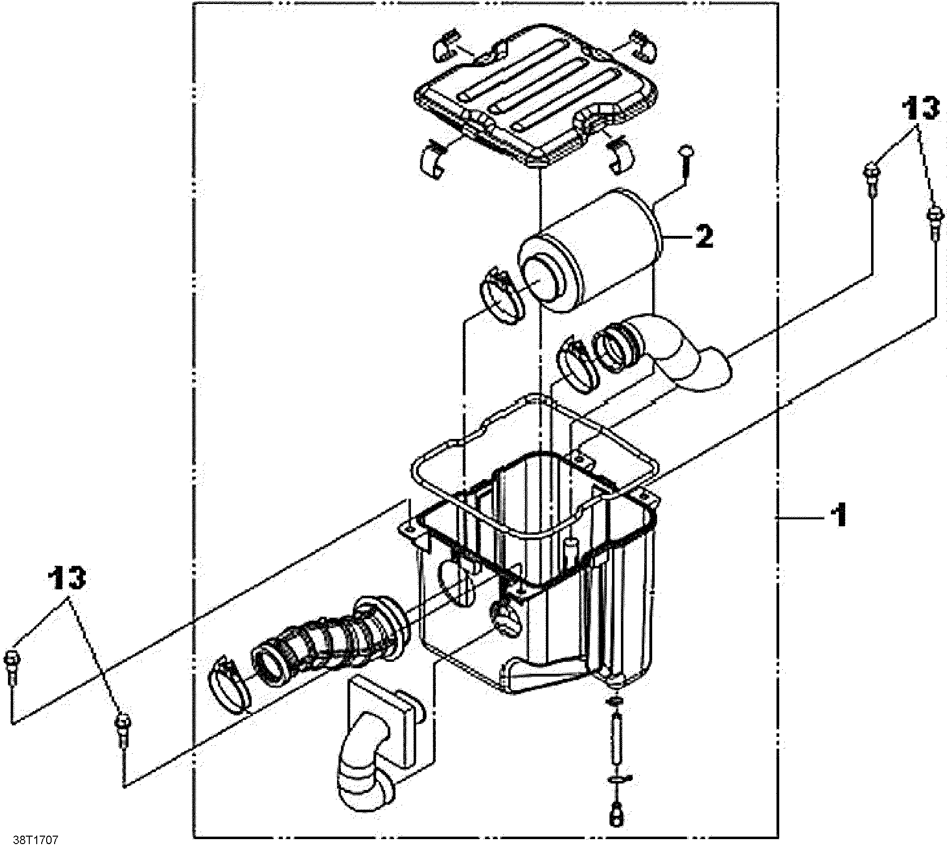 An Image of a Genuine Can-Am Parts Schematic Diagram showing the schematic - AIR CLEANER