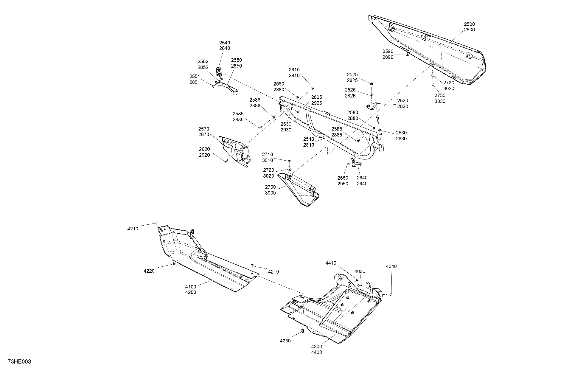 An Image of a Genuine Can-Am Parts Schematic Diagram showing the schematic - BODY - DOORS