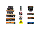 BODY - WARNING DECALS - 2026 CAN AM COMMANDER MAX 1000R EFI X MR - DARK WILDLAND CAMO - 64" WIDTH