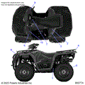 BODY: DECALS STANDARD - 2025 POLARIS SPORTSMAN 450 HO UTILITY 50S