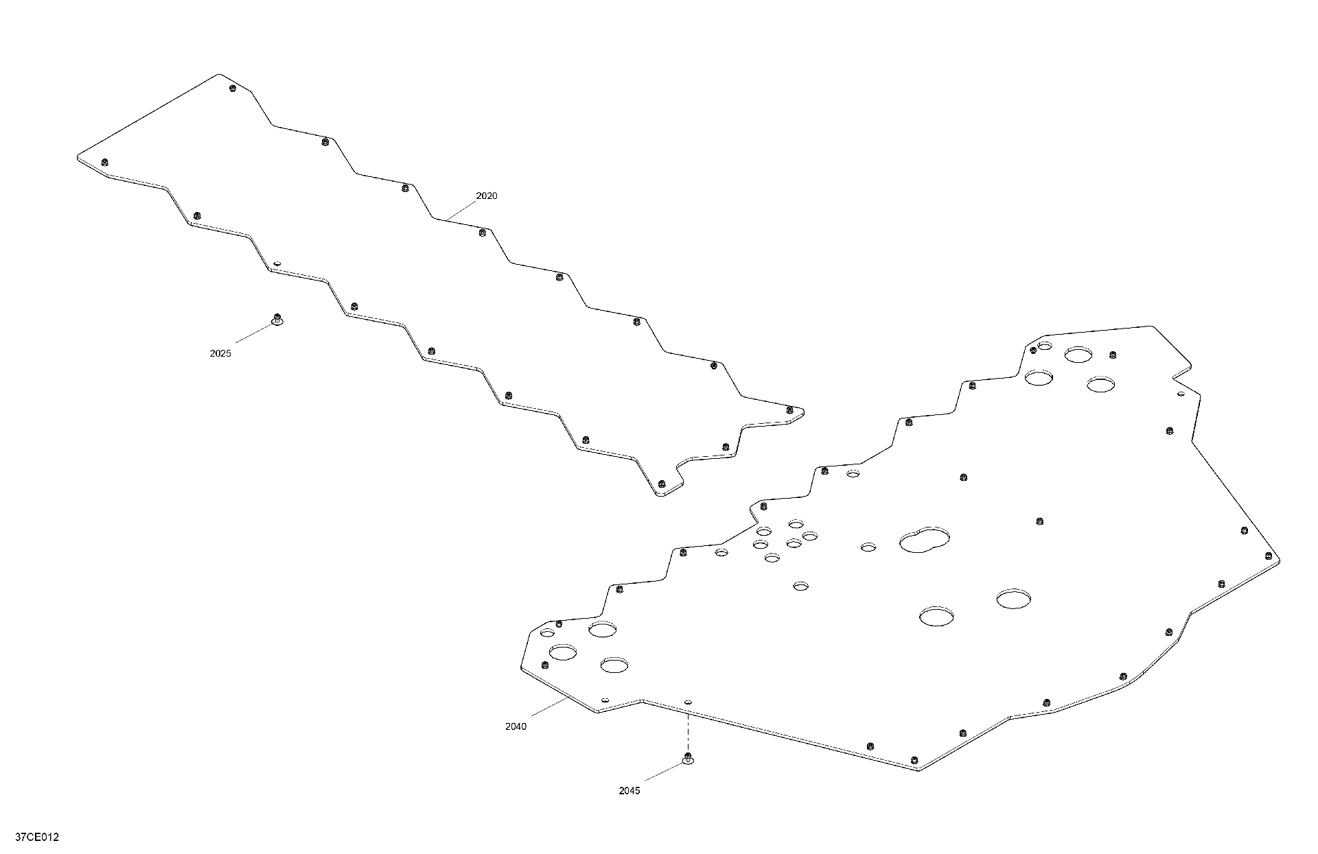 An Image of a Genuine Can-Am Parts Schematic Diagram showing the schematic - BODY - SKID PLATE