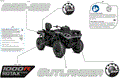 BODY - FEATURE DECALS - 2025 CAN AM OUTLANDER MAX 1000R 4X4 DPS - GRANITE GREY