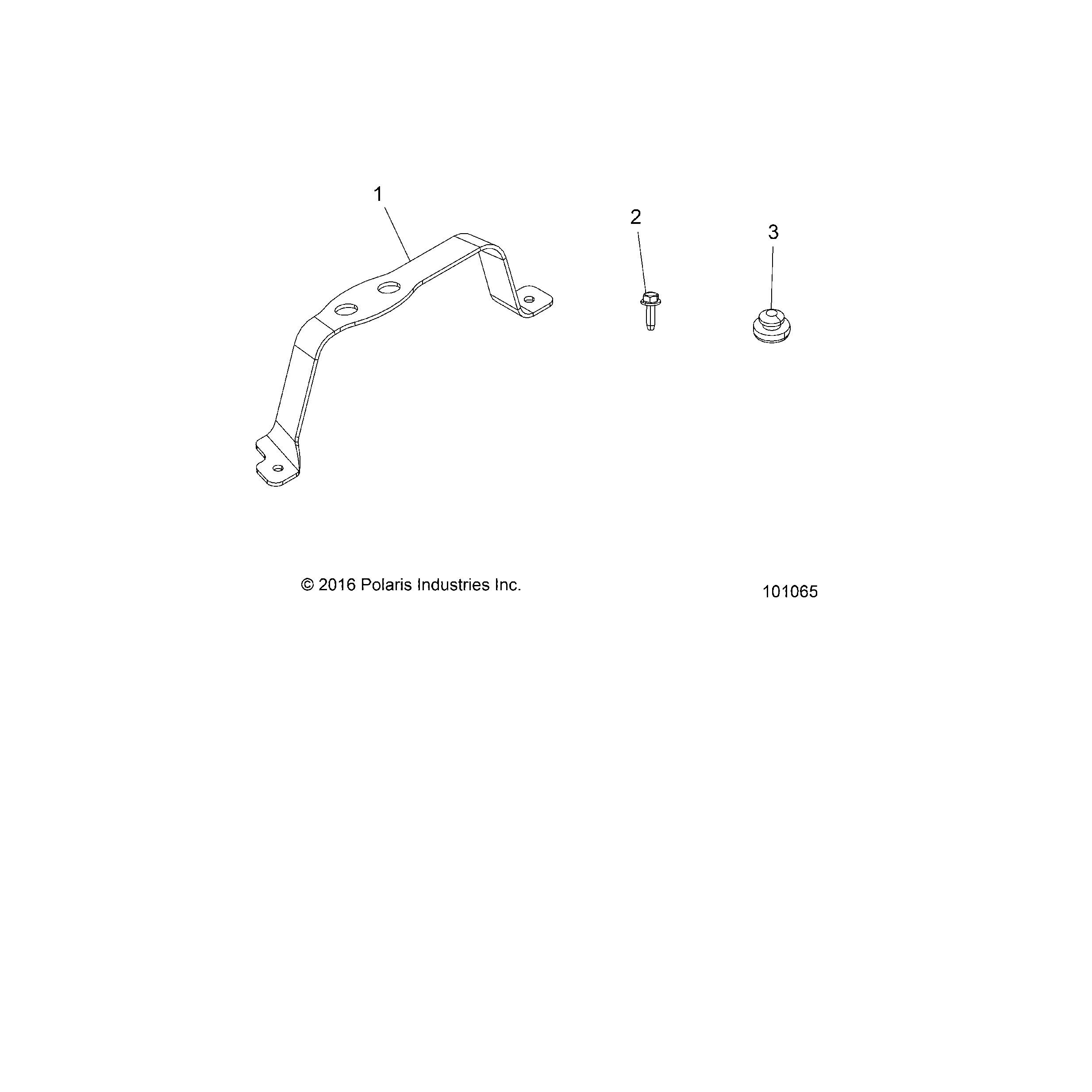 An Image of a Genuine Polaris Parts Schematic Diagram showing the schematic - ENGINE: AIR INTAKE SYSTEM SUPPORT BRACKET - 2018 POLARIS SPORTSMAN 570 EFI X2 EPS