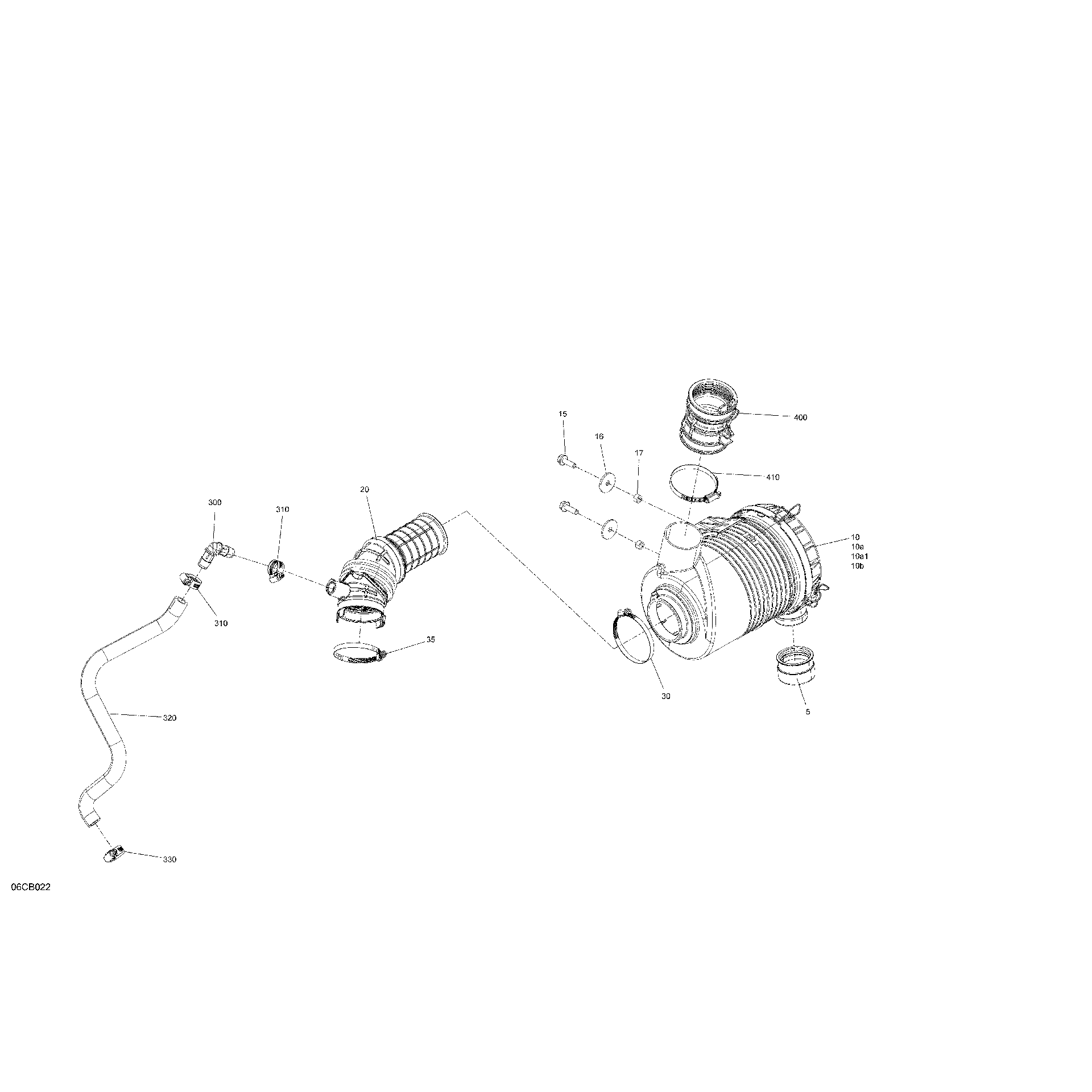 An Image of a Genuine Can-Am Parts Schematic Diagram showing the schematic - ENGINE - AIR INTAKE - EVAP
