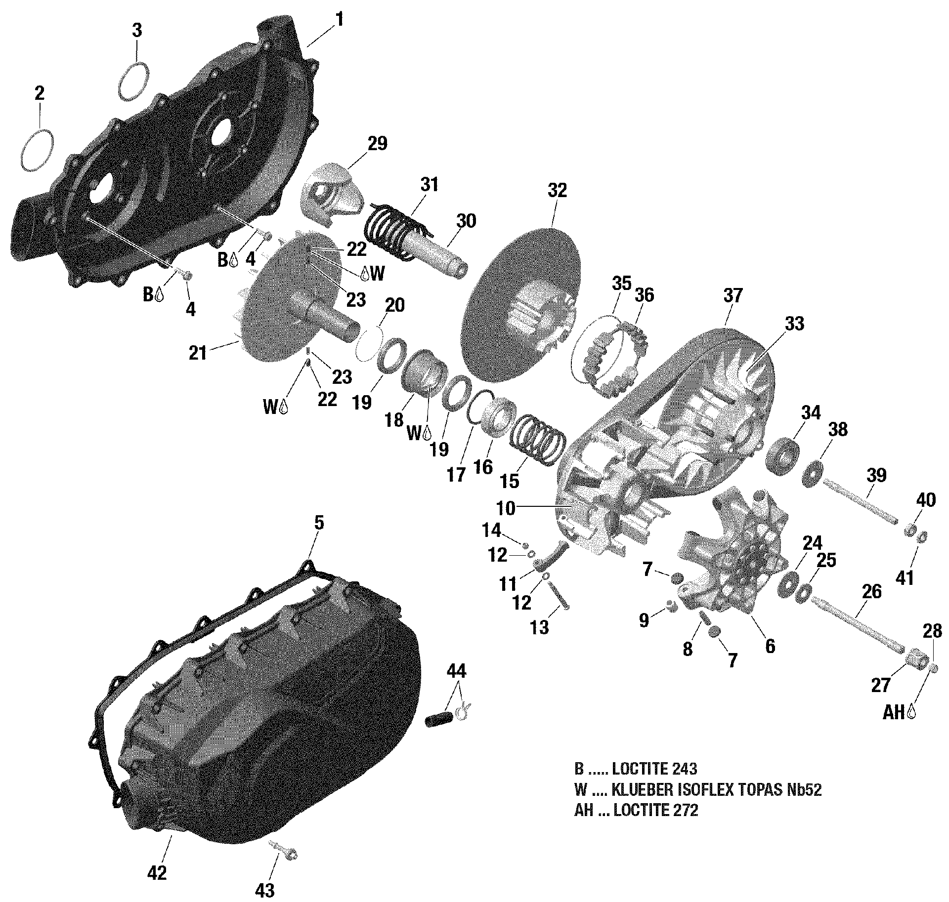 An Image of a Genuine Can-Am Parts Schematic Diagram showing the schematic - TRANSMISSION - 322
