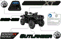 BODY - FEATURE DECALS - 2026 CAN AM OUTLANDER MAX 1000R 4X4 XT - CALI - PLATINUM SILVER SATIN