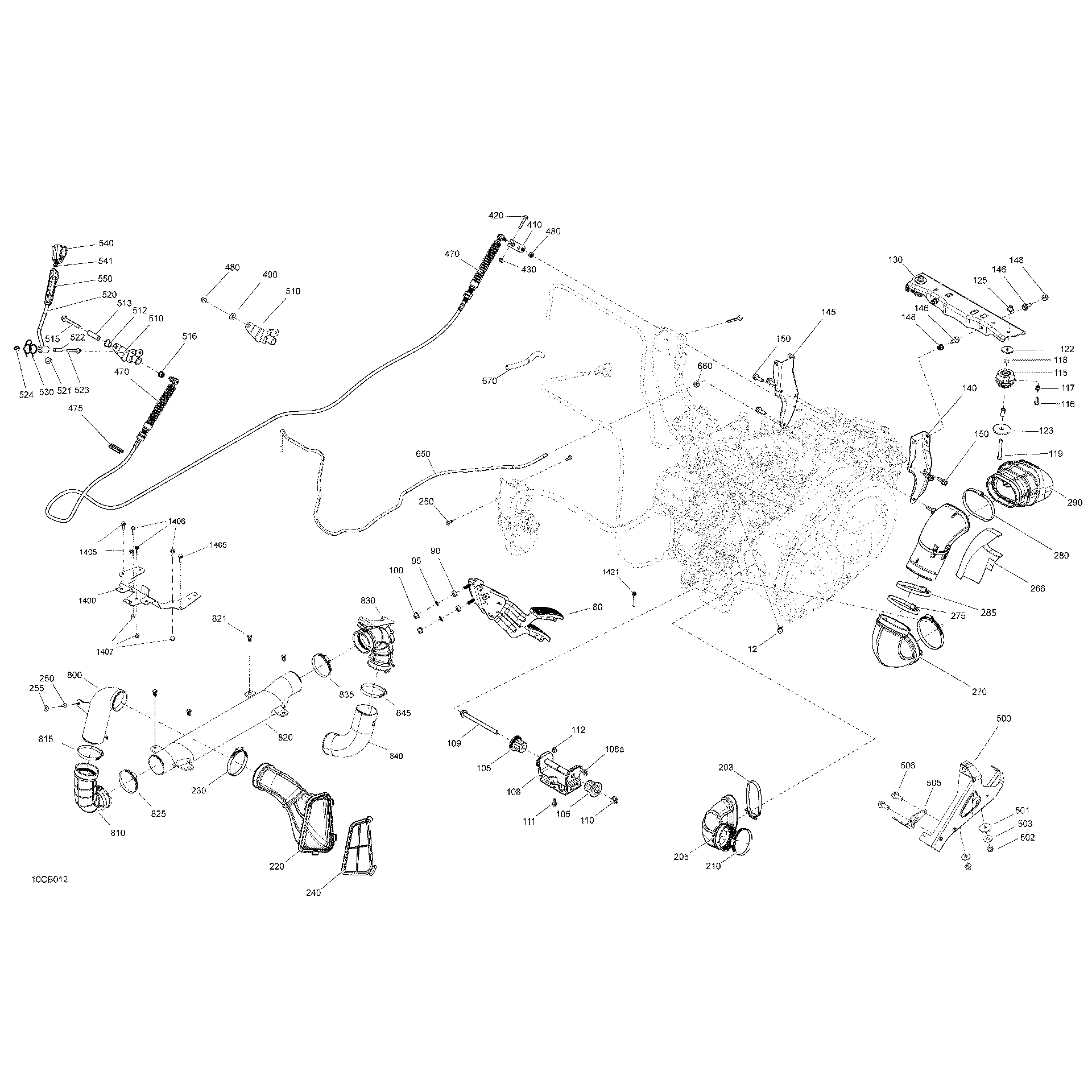 An Image of a Genuine Can-Am Parts Schematic Diagram showing the schematic - ENGINE - SYSTEM