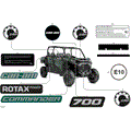 BODY - DECALS - 2026 CAN AM COMMANDER MAX 700 EFI DPS - COMPASS GREEN - 60" WIDTH - (2)
