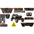 BODY - WARNING DECALS - 2024 CAN AM MAVERICK SPORT 1000R X MR - HYPER SILVER - 64" WIDTH