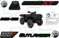 BODY - FEATURE DECALS - 2026 CAN AM OUTLANDER 1000R 4X4 XT - CALI - FIERY RED METALLIC