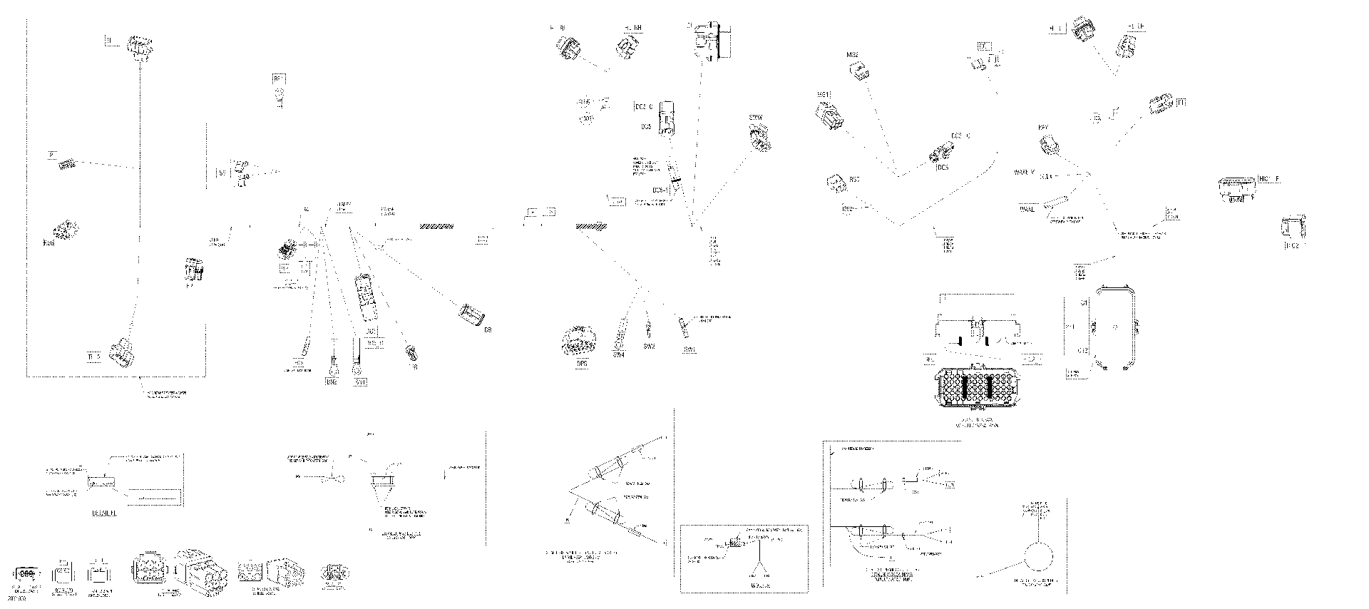 An Image of a Genuine Can-Am Parts Schematic Diagram showing the schematic - MAIN HARNESS 710006171