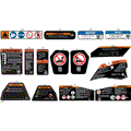 BODY - WARNING DECALS - 2026 CAN AM MAVERICK TURBO RR X MR - LOFT GREEN SATIN - 64" WIDTH