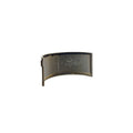 Black curved metal center lower main bearing half with smooth surface and mounting lip.