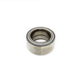 Silver metal sealed ball bearing with smooth cylindrical shape and inner race ring.