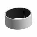 Gray cylindrical mu bushing with a vertical split, smooth surface, 55x60x25 mm dimensions.