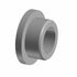 A 3D rendering of a metallic, cylindrical Windshield Bracket Flange Bushing by Polaris with a flange, wider base, and narrower hollow shaft, displayed against a white background.