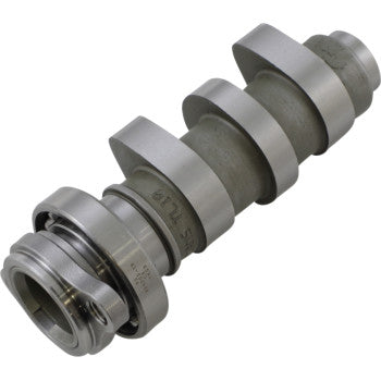 A close-up of the Honda Camshaft Single Cam Stage 1 by Hot Cams, a cylindrical engine part with multiple lobes and grooves, designed to enhance throttle response and power in internal combustion engines.
