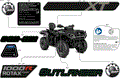 BODY - FEATURE DECALS - 2026 CAN AM OUTLANDER MAX 1000R 4X4 XT - PLATINUM SILVER SATIN