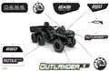 BODY - DECALS - 2023 CAN AM OUTLANDER MAX 650 6X6 EFI DPS