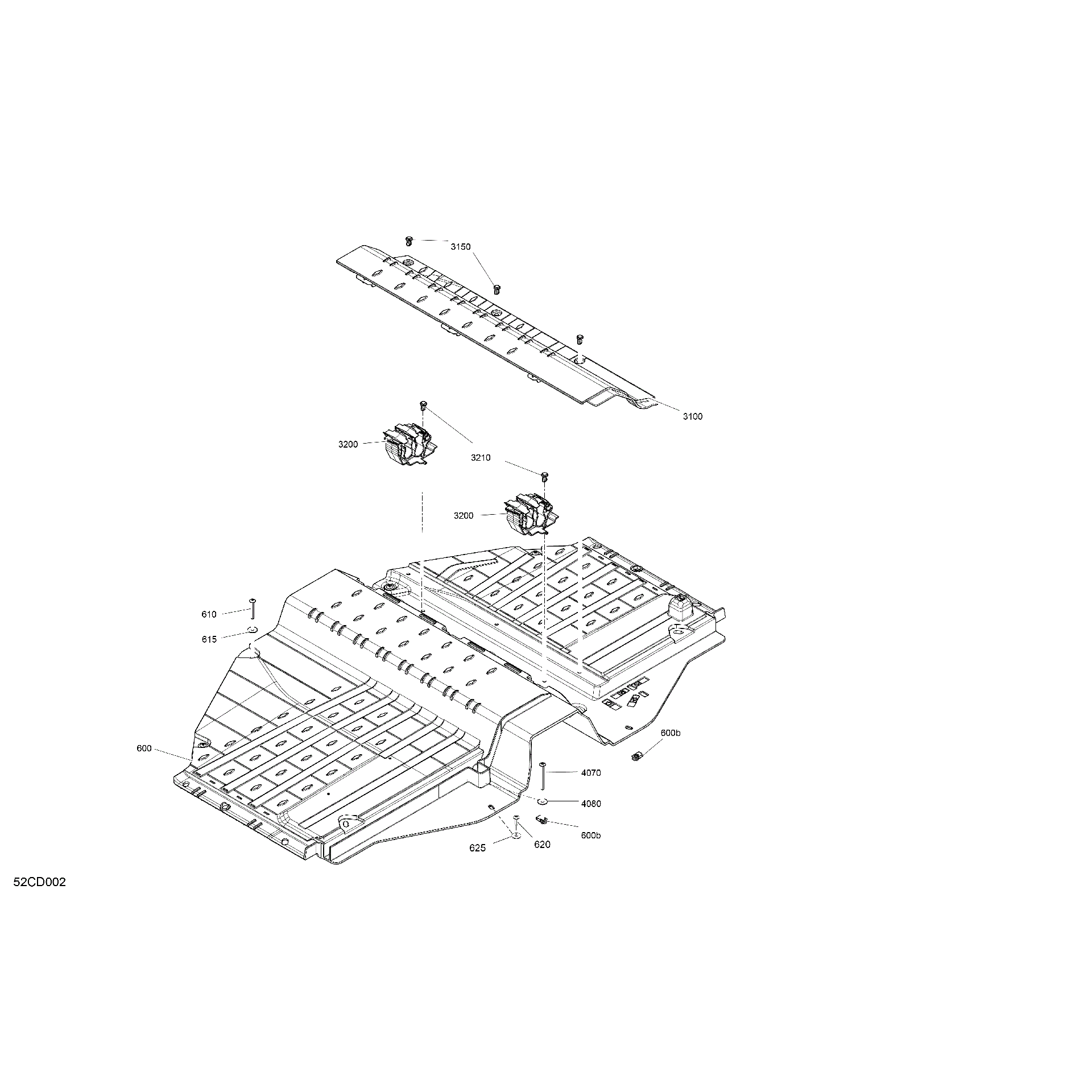 An Image of a Genuine Can-Am Parts Schematic Diagram showing the schematic - CAB INTERIOR - FLOOR