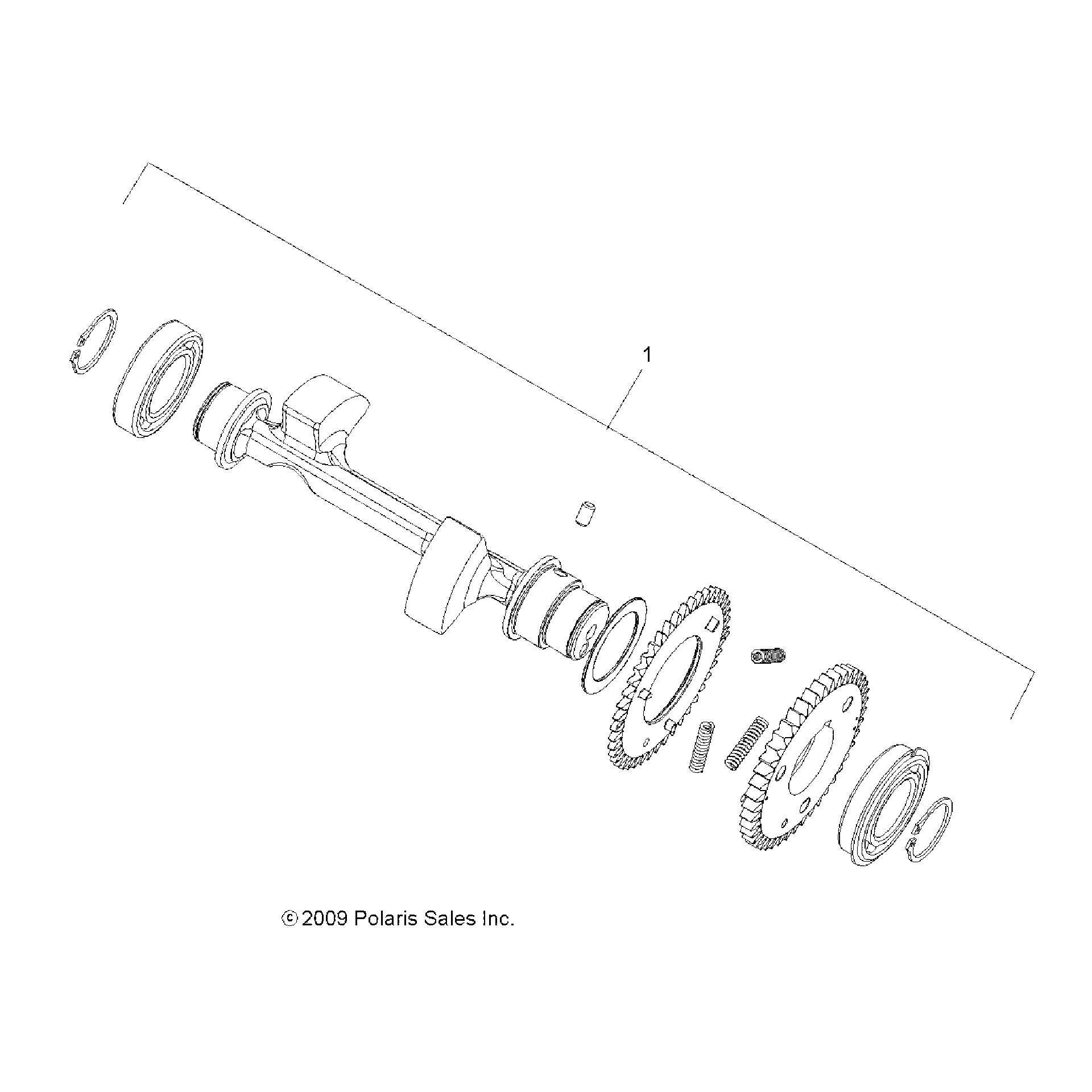 An Image of a Genuine Polaris Parts Schematic Diagram showing the schematic - ENGINE: BALANCE SHAFT - 2017 POLARIS SPORTSMAN 850 SP