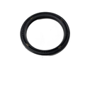 Black rubber circular oil seal with smooth outer surface and inner lip edge.