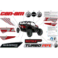 BODY - DECALS - 2024 CAN AM MAVERICK MAX TURBO RR DS 64 INCH - FIERY RED METALLIC - 64" WIDTH