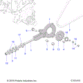 DRIVE TRAIN: CHAIN TENSIONER AND SPROCKET - 2020 POLARIS ACE 150 EFI