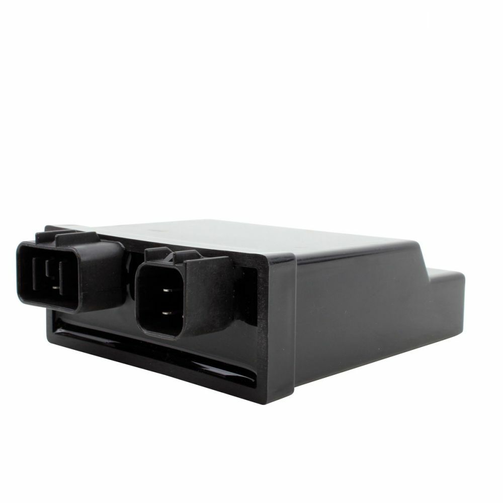 Compact black rectangular CDI box with two electrical connectors, sturdy plastic housing.