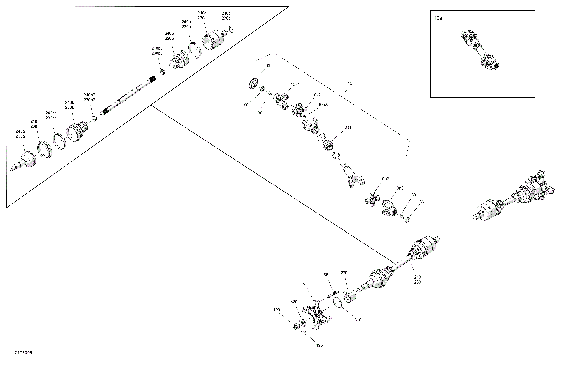 An Image of a Genuine Can-Am Parts Schematic Diagram showing the schematic - DRIVE - REAR - COMMON PARTS