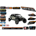 BODY - WARNING DECALS - 2026 CAN AM MAVERICK R MAX X RC - LOFT GREEN SATIN - 77" WIDTH - (2)