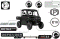 BODY - DECALS - 2026 CAN AM DEFENDER HD11 XT CAB - STEALTH BLACK - 65" WIDTH - (2)